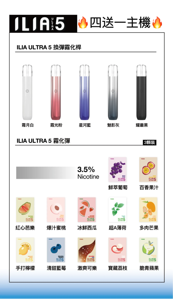 ILIA 哩啞五代蛋 | 買 4 盒送五代主機 | 五代通用規格現貨特惠